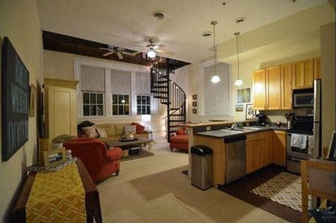 Floor plan for 1 bed, 1 bath, 875 sqft